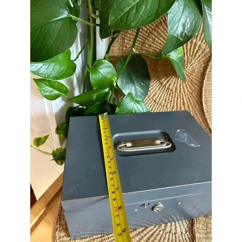 Gray Metal Lock Box